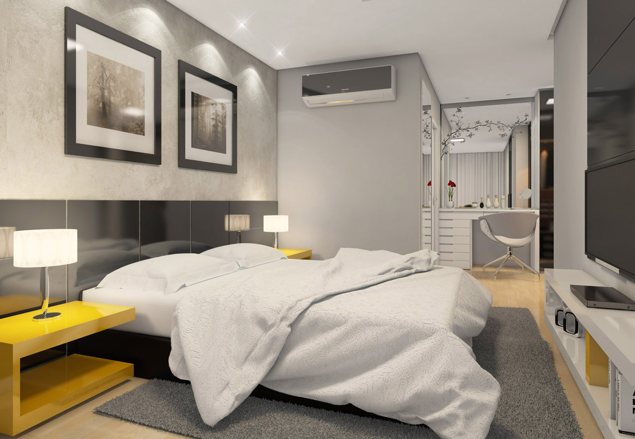 Maquete eletrônica foto realista - Dormitório